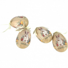 Húsvéti dekorációs tojás nyuszival (4 darab)