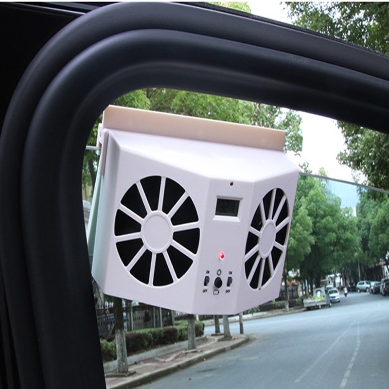 Napelemes ventilátor kijelzővel autó ablakra